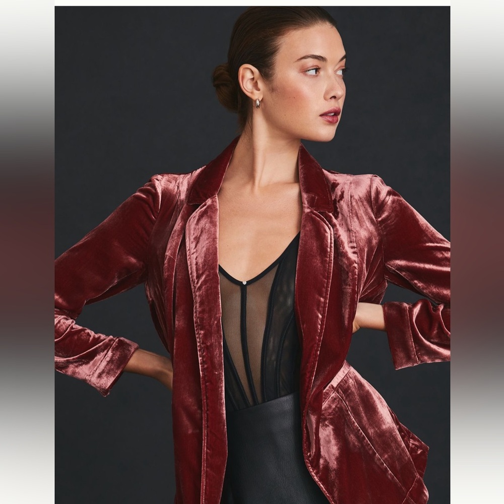 Anthropologie Velvet Blazer